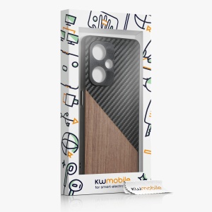 Husa Kwmobile pentru OnePlus Nord CE 3 Lite/Nord N30, Maro/Negru, Lemn, KWM000022NR001C - Img 7