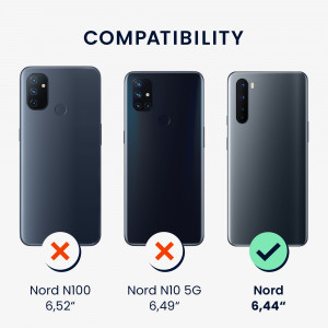 Husa Kwmobile pentru OnePlus Nord, Silicon, Transparent/Argintiu, 57454.35 - Img 6