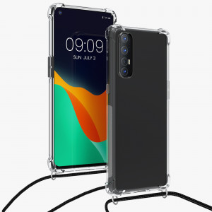 Husa Kwmobile pentru OPPO Find X2 Neo, Silicon, Transparent/Negru, 57266.01 - Img 5