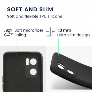Husa Kwmobile pentru OPPO Find X5 Lite, Silicon, Negru, 57633.47 - Img 3