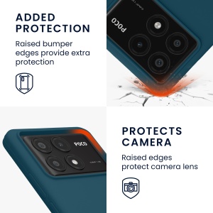 Husa Kwmobile pentru Poco X6 Pro, Albastru, Silicon, KWM000020MF004C - Img 4