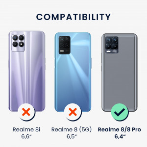 Husa Kwmobile pentru Realme 8 (2021)/8 Pro (2021), Silicon, Negru, 57573.47 - Img 6