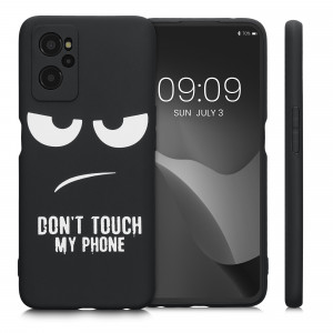Husa Kwmobile pentru Realme 9i, Silicon, Negru/Alb, 58694.01 - Img 2
