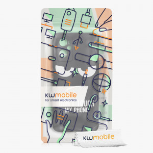 Husa Kwmobile pentru Realme 9i, Silicon, Negru/Alb, 58694.01 - Img 7