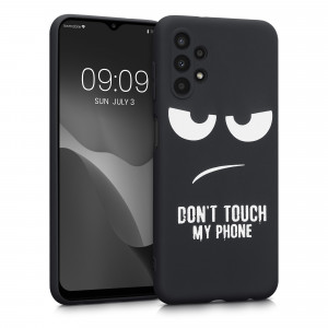 Husa Kwmobile pentru Samsung Galaxy A13, Silicon, Negru/Alb, 58243.01 - Img 1