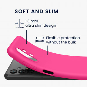 Husa Kwmobile pentru Samsung Galaxy A13, Silicon, Roz, 57805.77 - Img 3