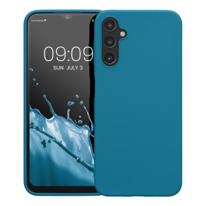 Husa Kwmobile pentru Samsung Galaxy A14 5G, Albastru, Silicon, KWM0000195F013C - Img 2