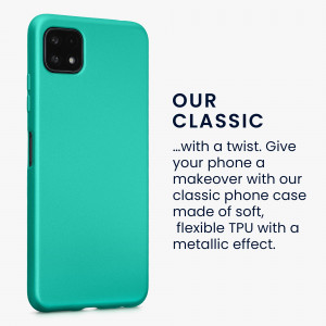 Husa Kwmobile pentru Samsung Galaxy A22 5G, Silicon, Verde, 55247.128 - Img 4