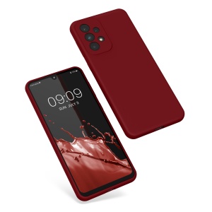 Husa Kwmobile pentru Samsung Galaxy A33 5G, Rosu inchis, Silicon, KWM000015GQ055C - Img 2