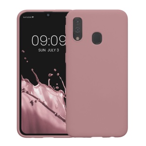 Husa Kwmobile pentru Samsung Galaxy A40, Roz deschis, Silicon, KWM000009ZX029C - Img 2