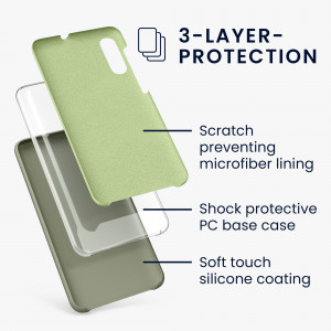 Husa kwmobile pentru Samsung Galaxy A50, Silicon, Verde, 48715.172 - Img 3