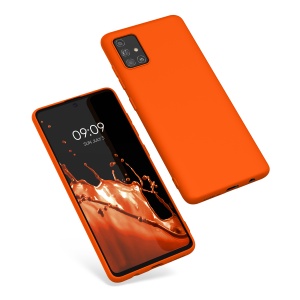 Husa Kwmobile pentru Samsung Galaxy A51, Portocaliu, Silicon, KWM000010YZ050C - Img 2