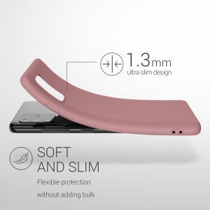 Husa Kwmobile pentru Samsung Galaxy A51, Roz deschis, Silicon, KWM000010YZ058C - Img 6