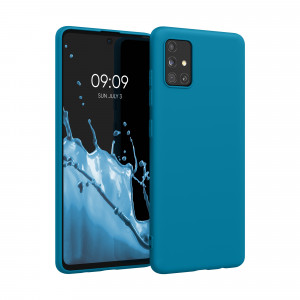 Husa Kwmobile pentru Samsung Galaxy A51, Silicon, Albastru, 51196.224 - Img 1