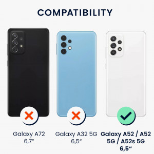 Husa Kwmobile pentru Samsung Galaxy A52/Galaxy A52 5G/Galaxy A52s 5G, Silicon, Alb, 54346.48 - Img 6