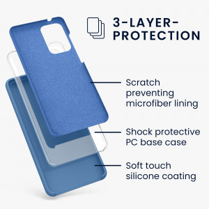 Husa Kwmobile pentru Samsung Galaxy A52/Galaxy A52 5G/Galaxy A52s 5G, Silicon, Albastru, 54347.112 - Img 3