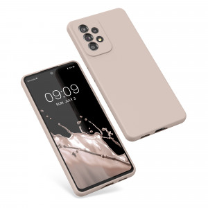Husa Kwmobile pentru Samsung Galaxy A53 5G, Silicon, Crem, 57835.225 - Img 2