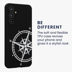Husa Kwmobile pentru Samsung Galaxy A54 5G, Negru/Alb, Silicon, 61246.03 - Img 4