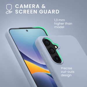 Husa Kwmobile pentru Samsung Galaxy A55, Albastru deschis, Silicon, KWM000021ME003C - Img 6