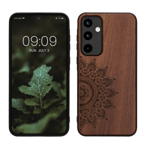 Husa Kwmobile pentru Samsung Galaxy A55, Maro, Lemn, KWM000021PL001C - Img 1