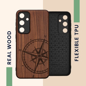 Husa Kwmobile pentru Samsung Galaxy A55, Maro, Lemn, KWM000021PL002C - Img 4