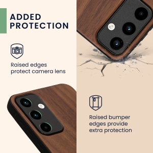 Husa Kwmobile pentru Samsung Galaxy A55, Maro, Lemn, KWM000021PL004C - Img 3