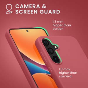 Husa Kwmobile pentru Samsung Galaxy A55, Roz inchis, Silicon, KWM000021MG007C - Img 6