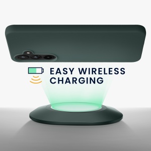 Husa Kwmobile pentru Samsung Galaxy A55, Verde inchis, Silicon, KWM000021MG008C - Img 8
