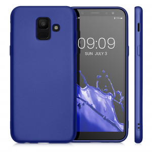 Husa Kwmobile pentru Samsung Galaxy A6 (2018), Silicon, Albastru, 46374.64 - Img 2