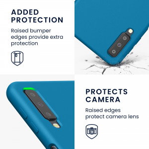 Husa Kwmobile pentru Samsung Galaxy A7 (2018), Silicon, Albastru, 47730.224 - Img 4