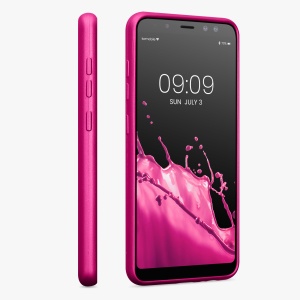 Husa Kwmobile pentru Samsung Galaxy A8 (2018), Roz, Silicon, KWM0000093L009C - Img 4