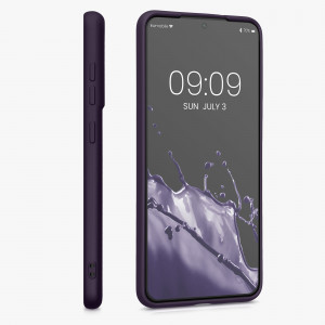 Husa Kwmobile pentru Samsung Galaxy S21 FE, Silicon, Mov, 55485.115 - Img 5