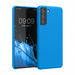 Husa Kwmobile pentru Samsung Galaxy S21, Silicon, Albastru, 54056.157 - Img 1