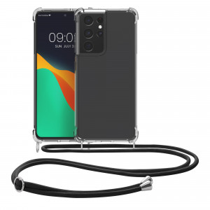 Husa Kwmobile pentru Samsung Galaxy S21 Ultra, Silicon, Transparent, 57725.03 - Img 2