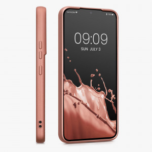Husa Kwmobile pentru Samsung Galaxy S22, Silicon, Rose Gold, 56757.211 - Img 5