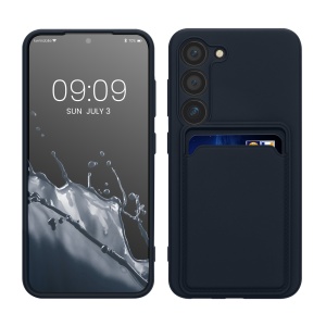 Husa Kwmobile pentru Samsung Galaxy S23, Albastru inchis, Silicon, KWM0000191D003C - Img 1