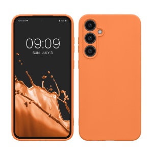 Husa Kwmobile pentru Samsung Galaxy S23 FE, Portocaliu, Silicon, KWM000021LO005C - Img 1