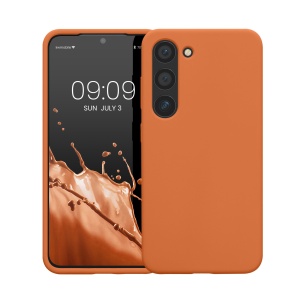 Husa Kwmobile pentru Samsung Galaxy S23, Portocaliu, Silicon, KWM000017WB043C - Img 2