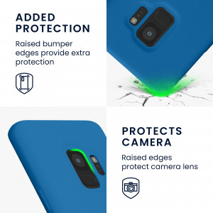 Husa kwmobile pentru Samsung Galaxy S9, Silicon, Albastru, 44182.228 - Img 3