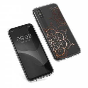 Husa Kwmobile pentru Xiaomi Redmi 9A/Redmi 9AT, Silicon, Transparent/Rose Gold, 57092.02 - Img 2