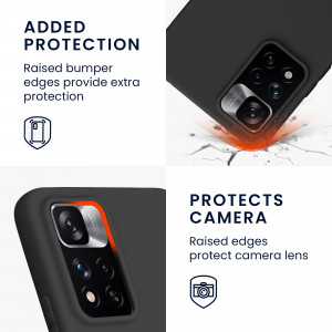 Husa Kwmobile pentru Xiaomi Redmi Note 11 Pro Plus 5G, Silicon, Negru, 58095.47 - Img 4