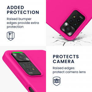 Husa Kwmobile pentru Xiaomi Redmi Note 11 Pro/Redmi Note 11 Pro 5G, Silicon, Roz, 57373.77 - Img 4