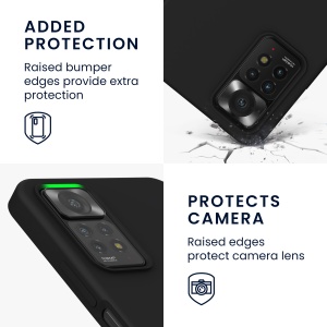 Husa Kwmobile pentru Xiaomi Redmi Note 11 Pro/Redmi Note 11 Pro 5G/Redmi Note 12 Pro, Negru, Silicon, KWM0000151A056C - Img 3