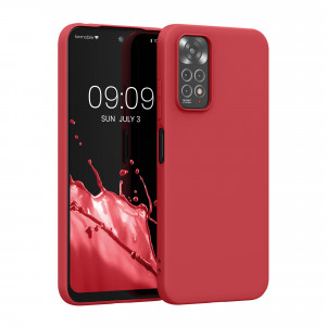 Husa kwmobile pentru Xiaomi Redmi Note 11/Redmi Note 11S, Silicon, Rosu, 57368.09 - Img 1