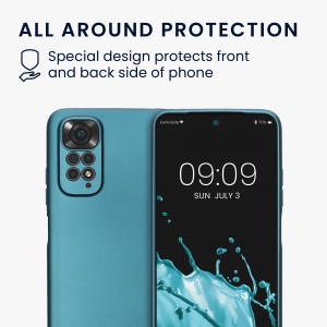 Husa kwmobile pentru Xiaomi Redmi Note 11/Redmi Note 11S, Silicon, Albastru, 58651.251 - Img 6