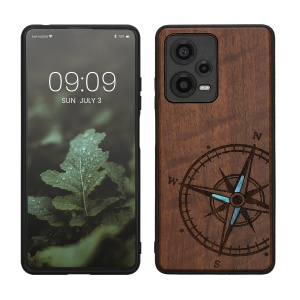 Husa Kwmobile pentru Xiaomi Redmi Note 12 Pro Plus 5G, Maro/Albastru, Lemn, KWM000018BX004C - Img 1