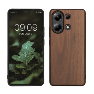 Husa Kwmobile pentru Xiaomi Redmi Note 13, Maro, Lemn/Silicon, KWM000020LU001C - Img 1