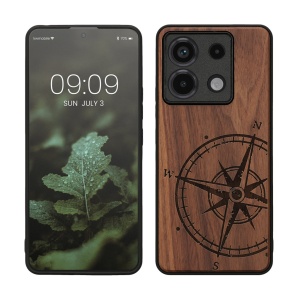 Husa Kwmobile pentru Xiaomi Redmi Note 13 Pro 5G, Maro, Lemn/Silicon, KWM000020MN001C - Img 1
