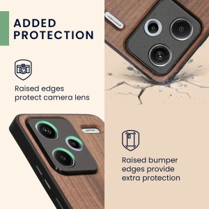 Husa Kwmobile pentru Xiaomi Redmi Note 13 Pro Plus 5G, Maro, Lemn, KWM000020KL001C - Img 3