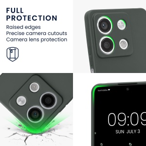 Husa Kwmobile pentru Xiaomi Redmi Note 13, Verde inchis, Silicon, KWM000020LK007C - Img 4
